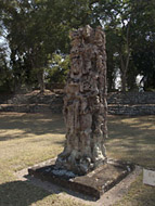 Stela F in the Grand Plaza at Copan - copan mayan ruins,copan mayan temple,mayan temple pictures,mayan ruins photos